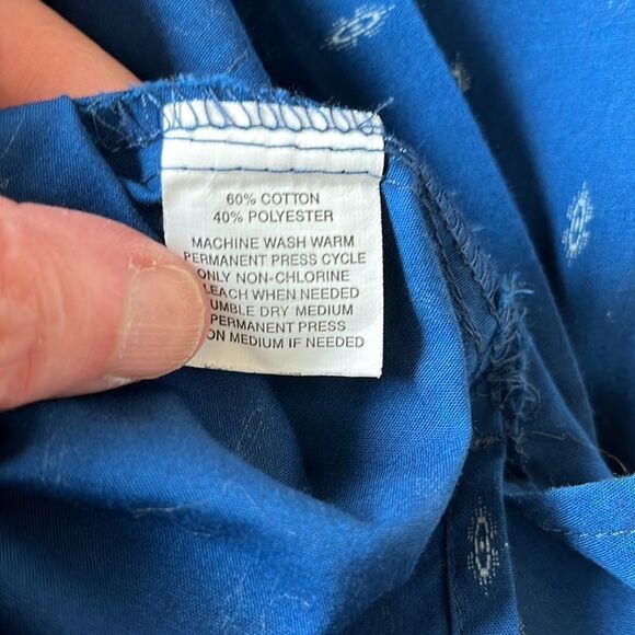 Van Heusen Men’s Blue Short Sleeve Man's Pocket Dress Shirt XLarge Slim … - Picture 6 of 7